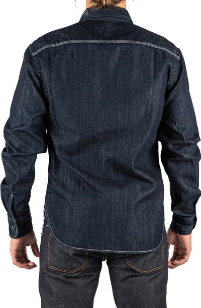 Hiroshi Kato The Brace Denim Button-up Shirt In Indigo