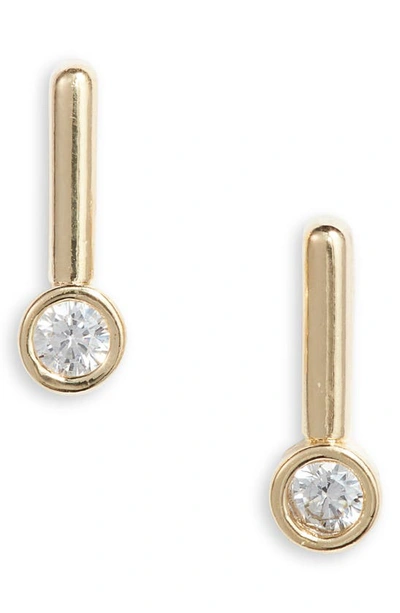 Shop Set & Stones Edith Cubic Zirconia Drop Earrings In Gold