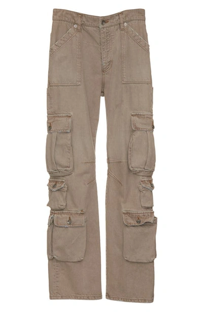 Shop Dolce & Gabbana Distressed Nonstretch Twill Cargo Pants In Beige