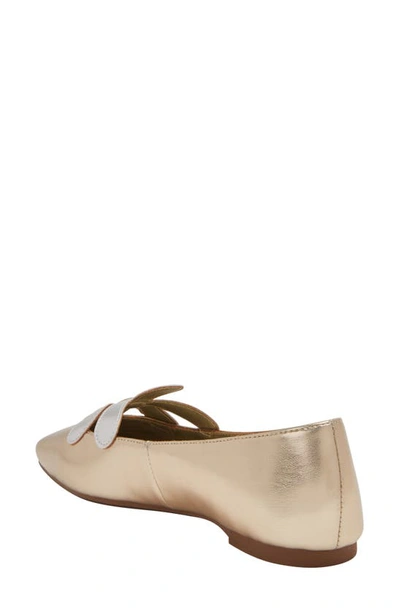 Shop Katy Perry The Evie Daisy Square Toe Ballet Flat In Gold