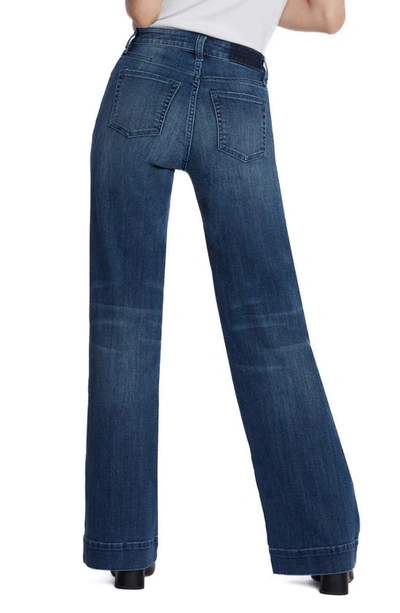 Shop Hint Of Blu Love Wide Leg Jeans In Ocean Blue