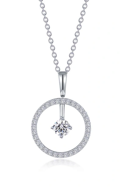 Shop Lafonn Simulated Diamond Lab-created Birthstone Reversible Pendant Necklace In White/ April