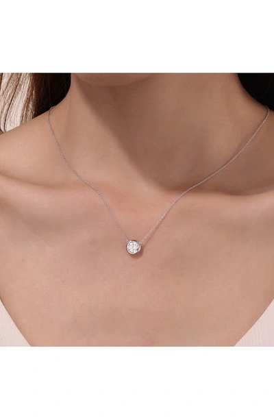 Lafonn Simulated Diamond Solitaire Pendant Necklace In White