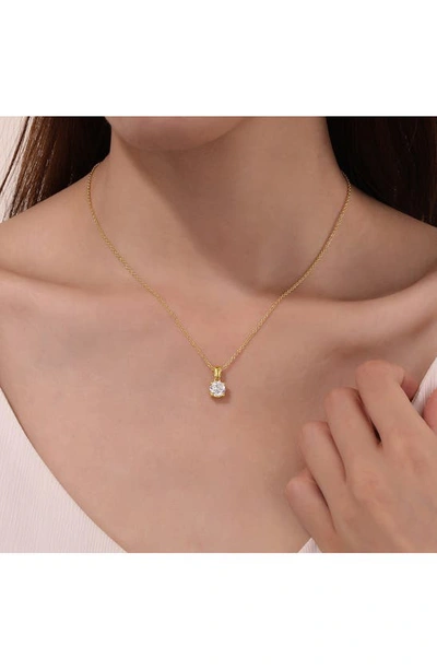 Shop Lafonn Simulated Diamond Solitaire Pendant Necklace In White