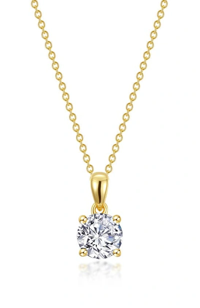 Lafonn Simulated Diamond Solitaire Pendant Necklace In White