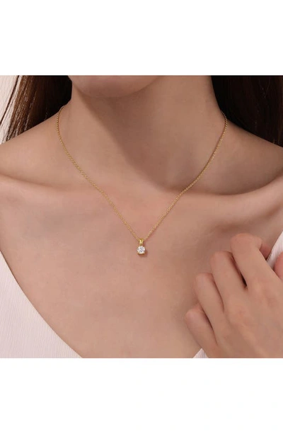 Lafonn Simulated Diamond Solitaire Pendant Necklace In White