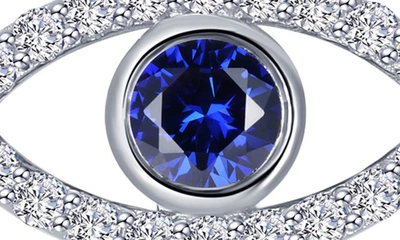 Lafonn Evil Eye Lab Created Sapphire & Simulated Diamond Pendant Necklace In Blue