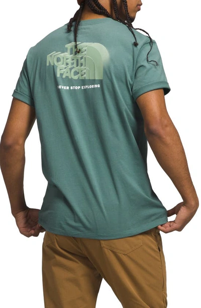 Shop The North Face Box Logo Graphic T-shirt In Dark Sage/ Misty Sage