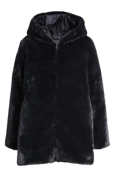 Save The Duck Bridget Reversible Faux Fur Jacket In Black