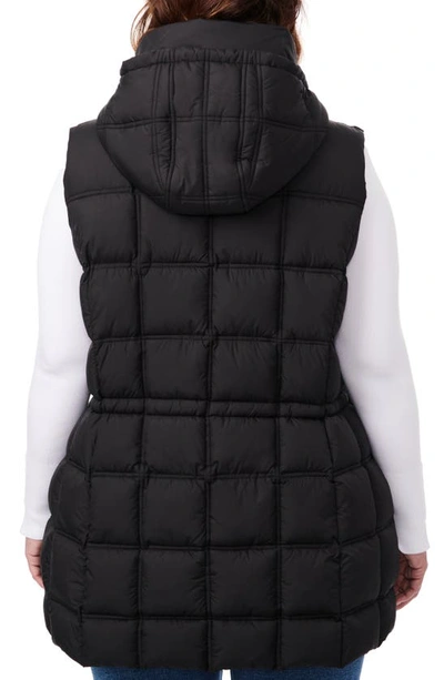 Bernardo Women's Plus-size Box Quilt Anorak Vest In Black