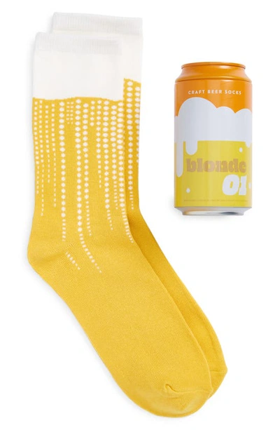 Shop Suck Uk Blonde Ale Canned Socks In Orange