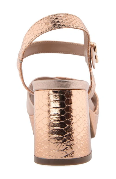 Shop Aerosoles Cosmos Sandal In Rose Gold Leather