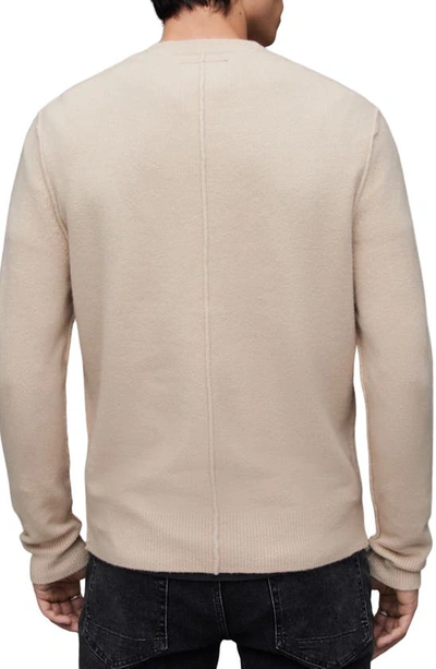 Shop Allsaints Statten Crewneck Sweater In Tinted Ecru