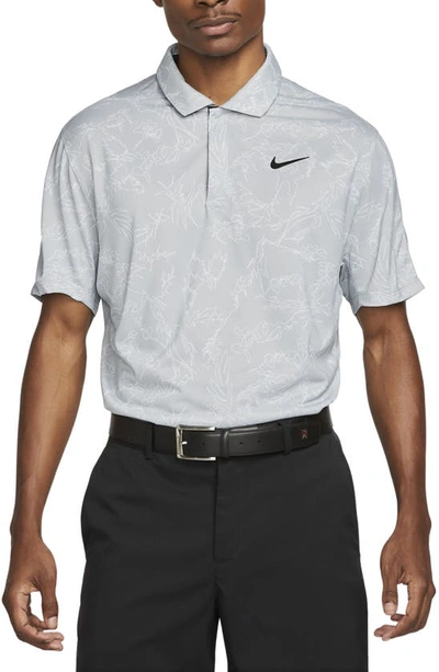 Shop Nike Dri-fit Adv Tiger Woods Golf Polo In Light Smoke Grey/ Black