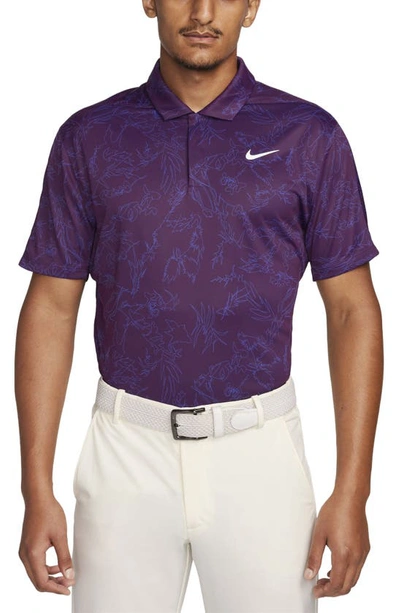 Shop Nike Dri-fit Adv Tiger Woods Golf Polo In Bordeaux/ White