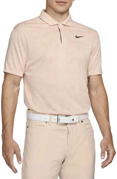 Shop Nike Dri-fit Adv Tiger Woods Golf Polo In Pink Oxford/ Black