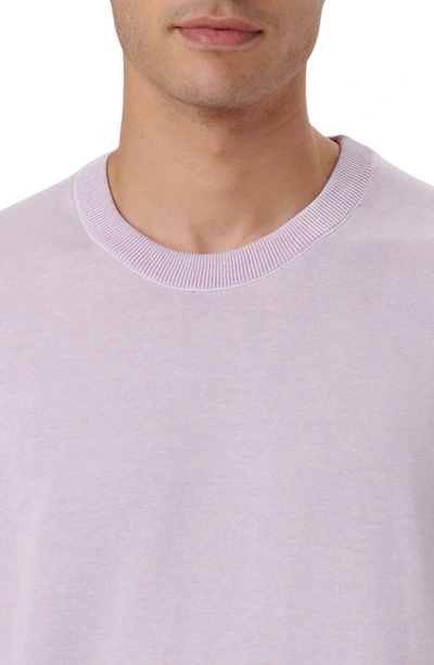 Shop Bugatchi Mélange Cotton Sweater In Lavender