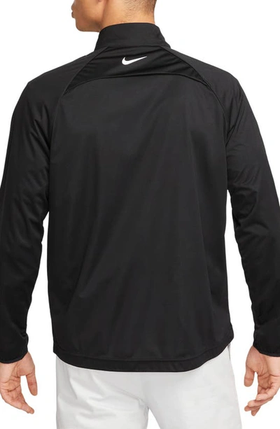 Shop Nike Repel Tour Water-resistant Half Zip Golf Jacket In Black/ White