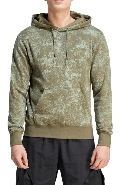 Shop Adidas Originals Adventure Pullover Hoodie In Olive Strata