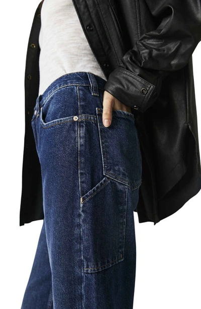 Shop Free People We The Free Tinsley High Waist Baggy Jeans In Dark Romance