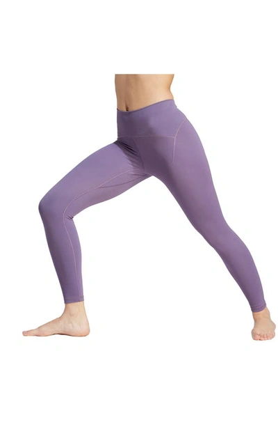 Shop Adidas Originals Yoga Studio Luxe 7/8 Leggings In Shadow Violet