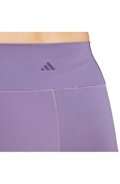 Shop Adidas Originals Yoga Studio Luxe 7/8 Leggings In Shadow Violet