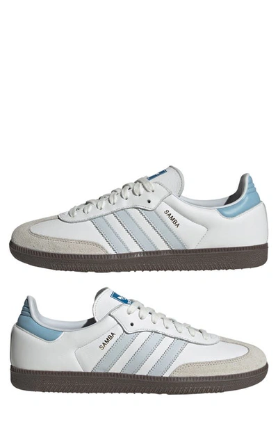 Shop Adidas Originals Gender Inclusive Samba Og Sneaker In White/ Halo Blue/ Gum5