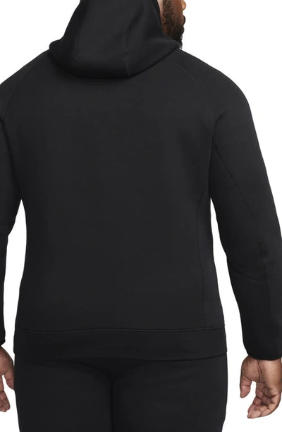 Shop Nike Tech Fleece Pullover Hoodie In Black/ Black