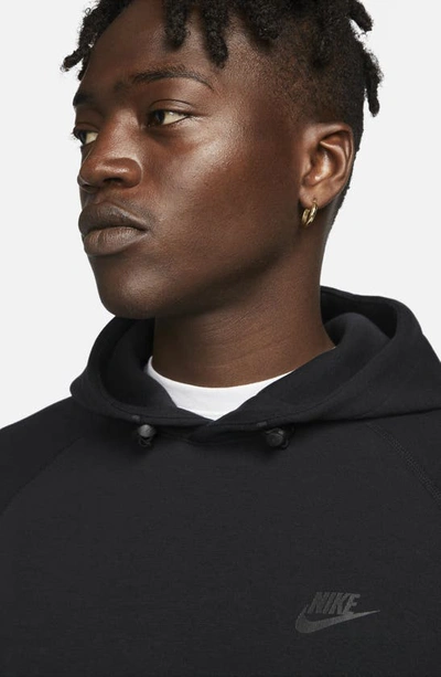 Shop Nike Tech Fleece Pullover Hoodie In Black/ Black