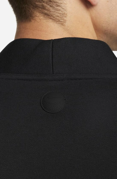 Shop Nike Dri-fit Standard Issue Golf Cardigan In Black/ White
