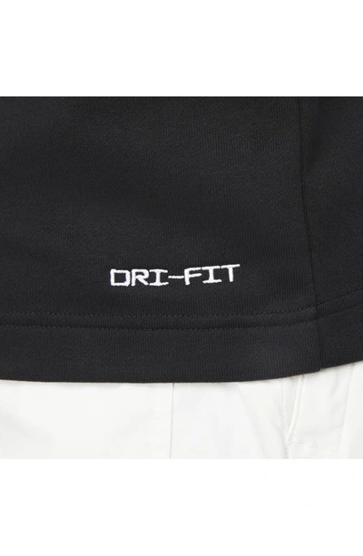 Shop Nike Dri-fit Standard Issue Golf Cardigan In Black/ White