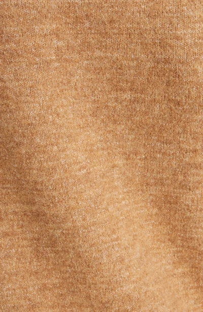 Isabel Marant Snap Detail Long Sleeve Sweater Dress In Camel