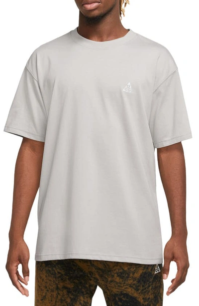 Shop Nike Acg Performance T-shirt In Light Iron Ore/ Summit White