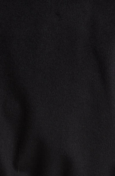 Sam Edelman Fringe Wool-blend Wrap Coat In Black