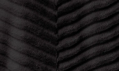 Shop Bernardo Grooved Faux Fur Jacket In Black