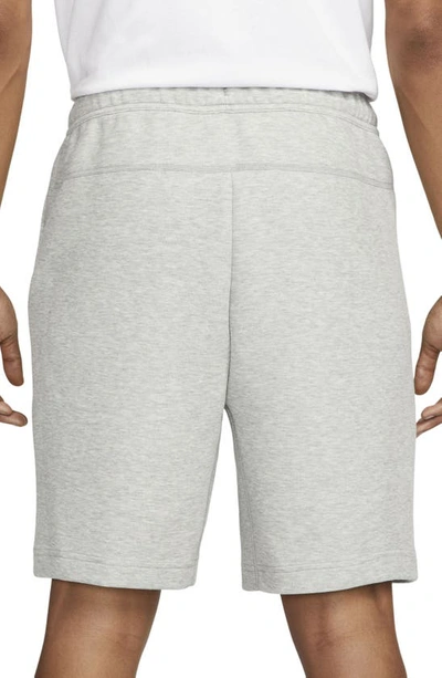 Shop Nike Tech Fleece Sweat Shorts In Dark Grey Heather/ Black