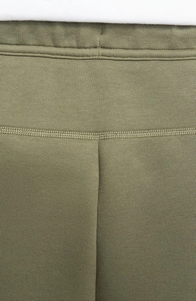 Shop Nike Tech Fleece Sweat Shorts In Medium Olive/ Black