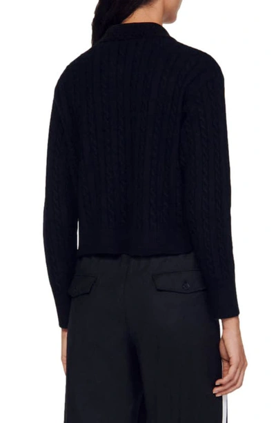 Shop Sandro Dalinda Wool & Cashmere Sweater In Black