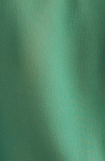 Shop Bode Flounce Ruffle Long Sleeve Silk Top In Green