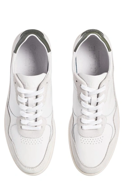 Shop Clae Elford Court Sneaker In White Leather Olive