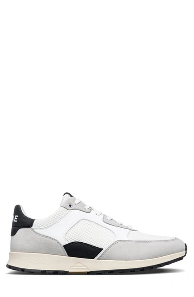 Shop Clae Joshua Sneaker In Microchip White Black