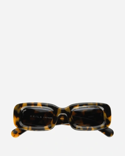 Shop Akila Verve Inflated Sunglasses Tortoise / Black In Brown