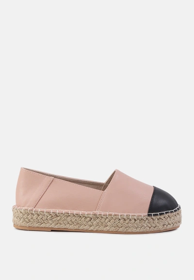 London Rag Noel Two Tone Slip-on Espadrilles In Brown