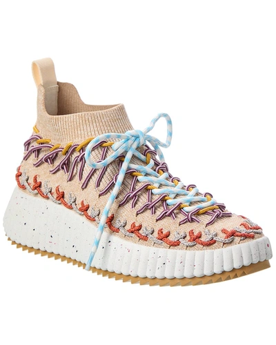 Chloé Nama Knit Sock Sneakers In Multi