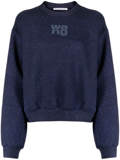Shop Alexander Wang Sweatshirt With Print In Blue