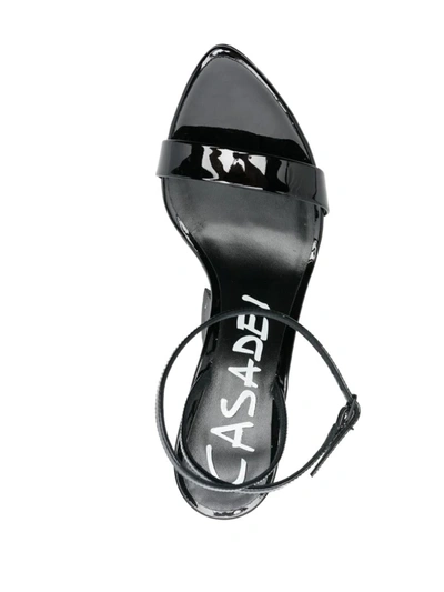 Shop Casadei Elodie 85mm Leather Sandals In Black