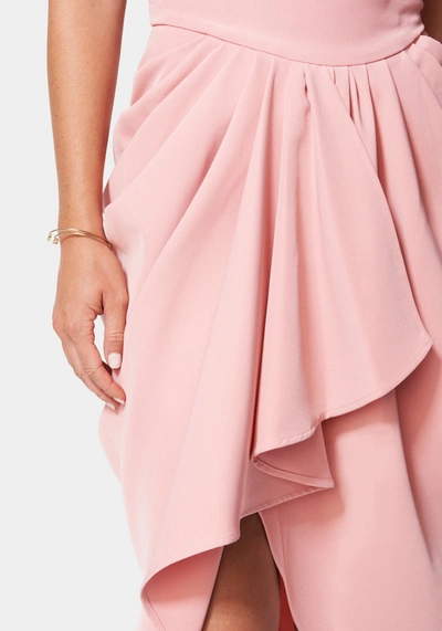 Bebe Strapless Gathered Waist Midi Dress In Blossom