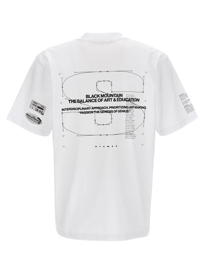 Shop Stampd Mountain Transit T-shirt In White/black