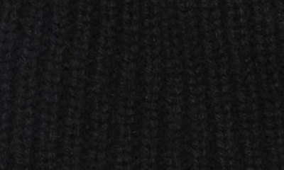 Shop Stewart Of Scotland Cashmere Knit Beanie With Genuine Shearling Pompom In Black