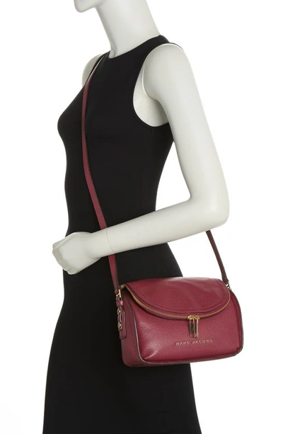 Shop Marc Jacobs The Groove Leather Mini Messenger Bag In Pomegranate